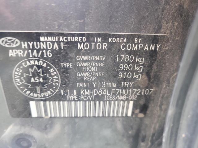 2017 HYUNDAI ELANTRA SE - KMHD84LF7HU172107