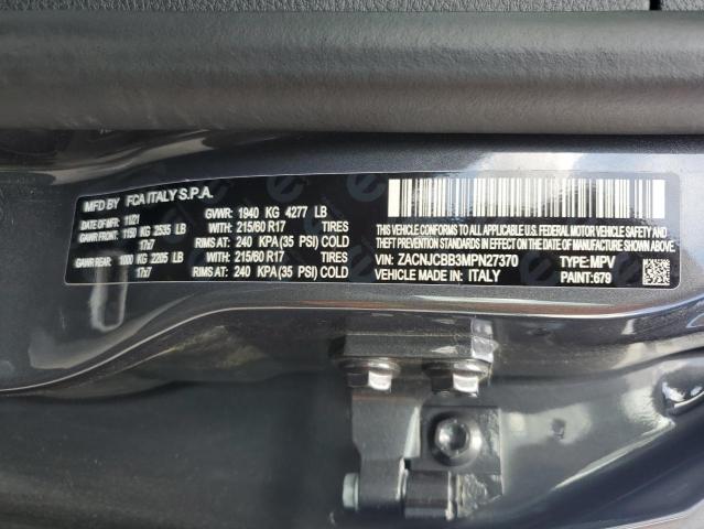 ZACNJCBB3MPN27370 Jeep Renegade Latitude