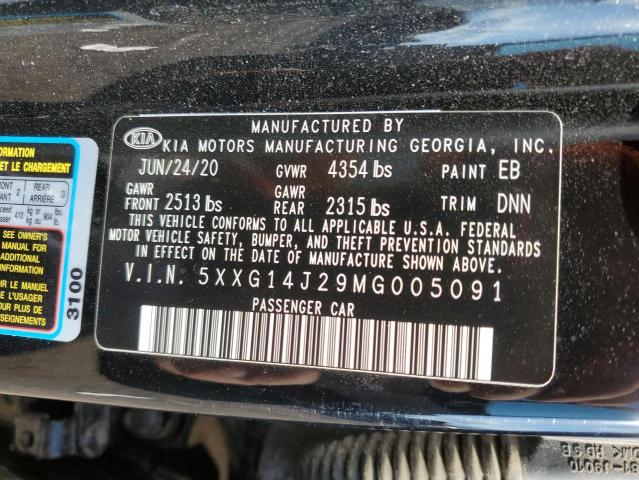 5XXG14J29MG005091 KIA K5 LXS