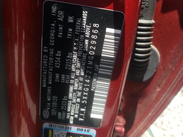 5XXG14J21MG029868 KIA K5 LXS