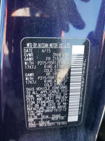 2015 NISSAN JUKE S - JN8AF5MRXFT512112