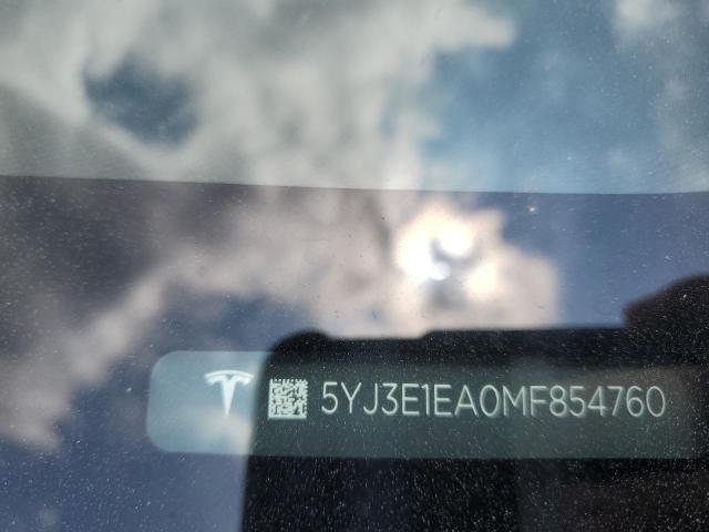 5YJ3E1EA0MF854760 Tesla MODEL 3