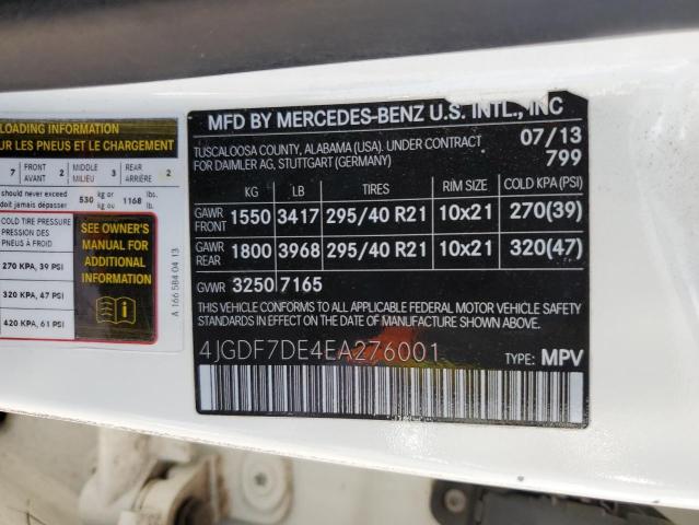 4JGDF7DE4EA276001 Mercedes-Benz Gl 550 4matic