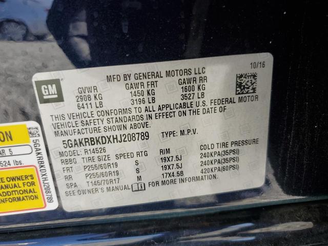 5GAKRBKDXHJ208789 Buick Enclave