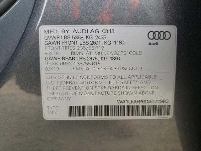 VIN WA1LFAFP6DA072983 2013 Audi Q5, Premium Plus no.13