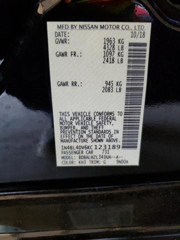 1N4BL4DV6KC123189 Nissan ALTIMA SV