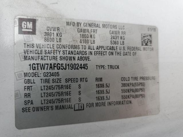 1GTW7AFG5J1902445 GMC Savana G2500