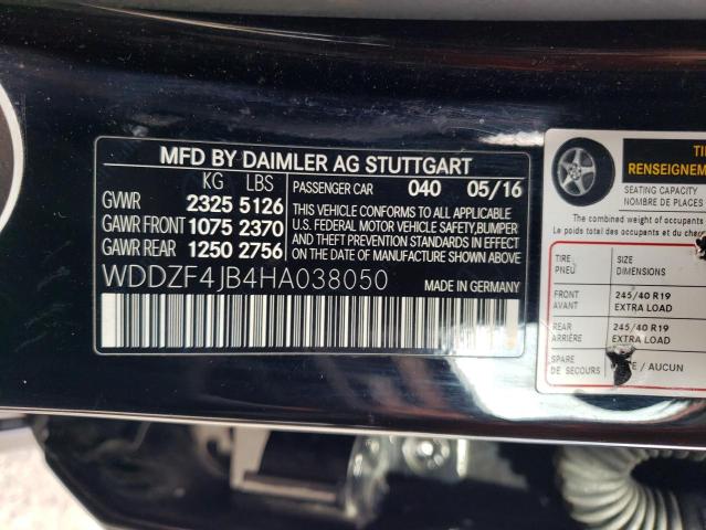 WDDZF4JB4HA038050 Mercedes-Benz E 300