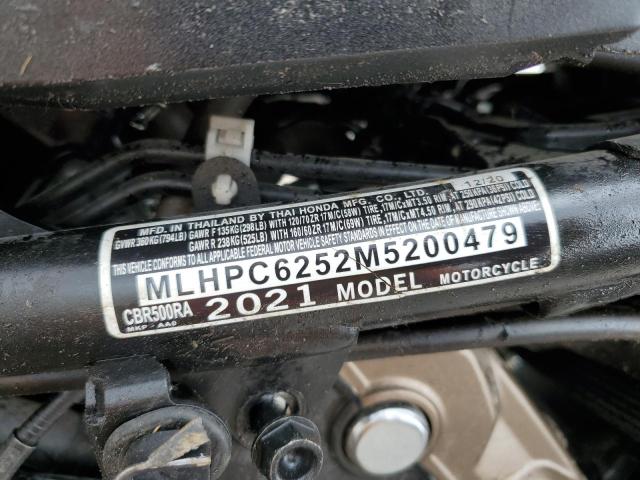 2021 HONDA CBR500 RA MLHPC6252M5200479