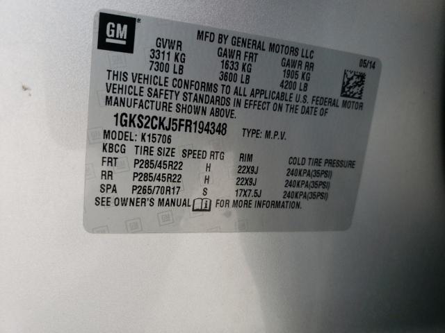 1GKS2CKJ5FR194348 GMC YUKON DENALI