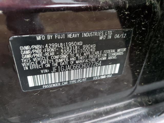 JF1GJAC66CH027264 Subaru Impreza Premium