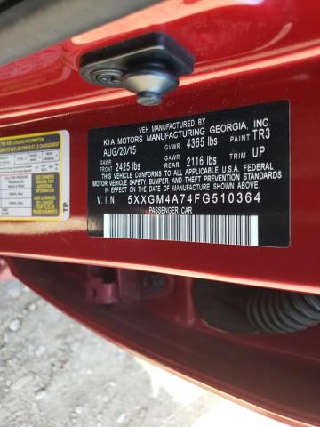 5XXGM4A74FG510364 KIA Optima Lx