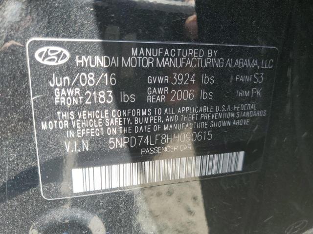 5NPD74LF8HH090615 | 2017 Hyundai elantra se