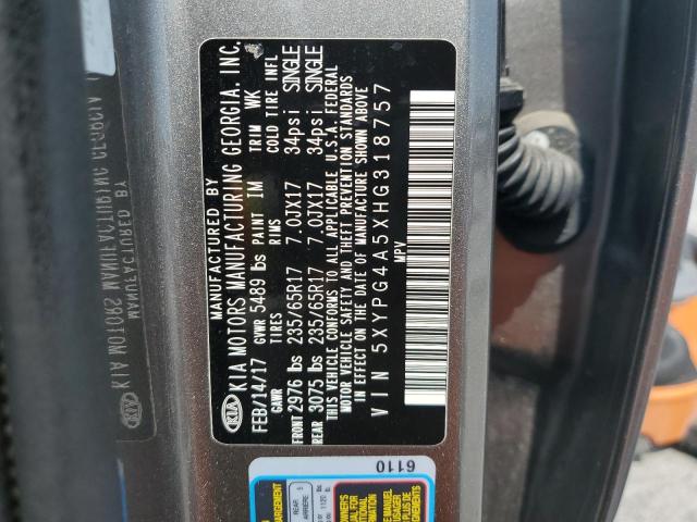 5XYPG4A5XHG318757 KIA SORENTO LX