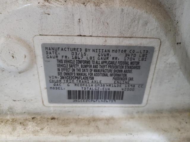 3N1CE2CP6FL426759 Nissan Versa Note S