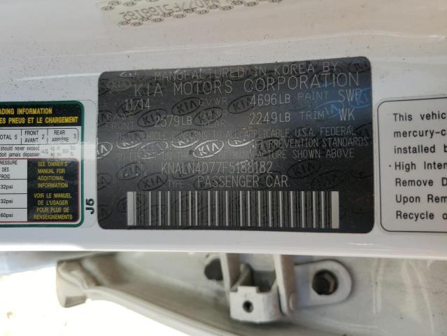 2015 KIA CADENZA PR - KNALN4D77F5188182