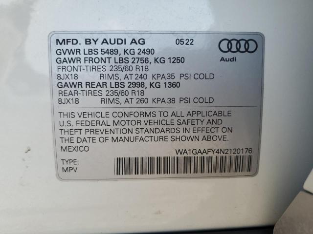 WA1GAAFY4N2120176 2022 AUDI Q5, photo no. 13