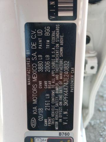 3KPFK4A74JE240832 KIA FORTE LX