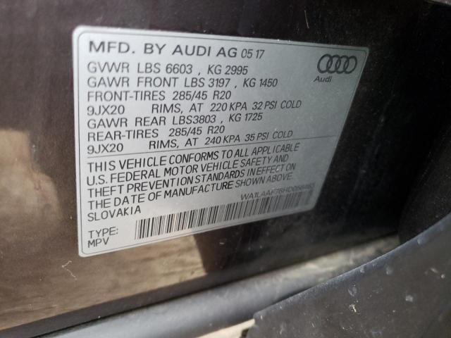 VIN WA1LAAF76HD056463 2017 Audi Q7, Premium Plus no.13