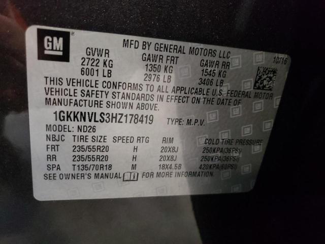 2017 GMC ACADIA ALL 1GKKNVLS3HZ178419