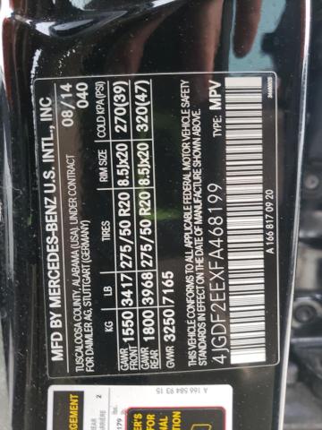 2015 MERCEDES-BENZ GL 350 BLU - 4JGDF2EEXFA468199