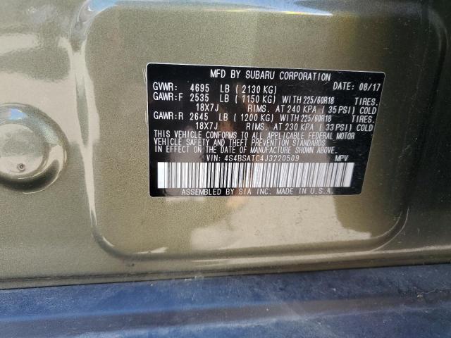 4S4BSATC4J3220509 Subaru Outback Touring