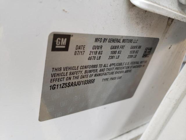 1G11Z5SA9JU103868 2018 Chevrolet Impala Ls