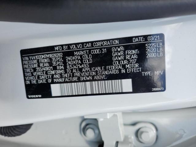 2021 VOLVO XC60 T5 R- - YV4102DM7M1828282