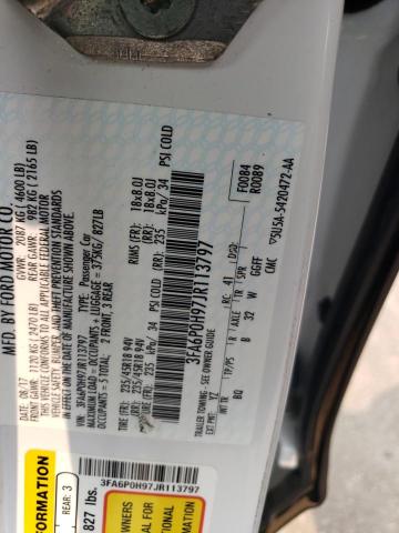 3FA6P0H97JR113797 Ford FUSION SE