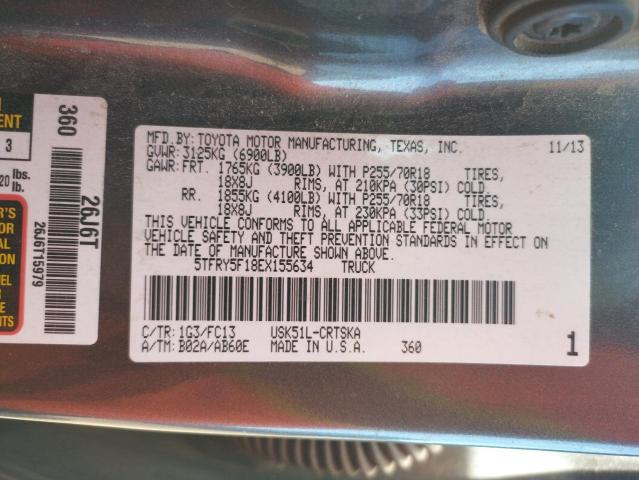 5TFRY5F18EX155634 Toyota Tundra Double Cab Sr/sr5