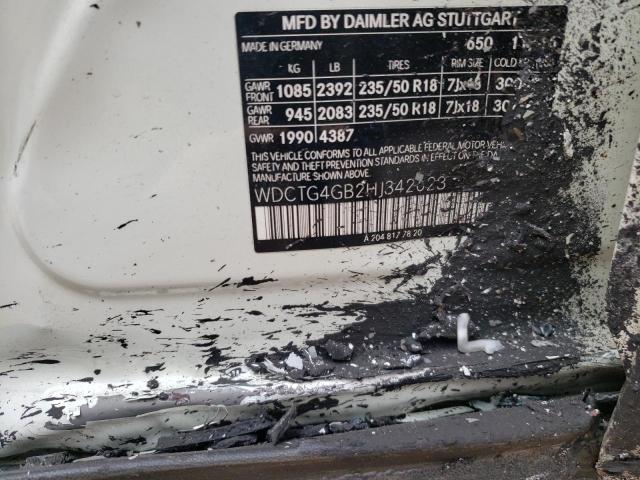 WDCTG4GB2HJ342623 Mercedes-Benz Gla 250 4matic