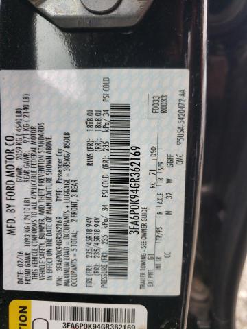 3FA6P0K94GR362169 Ford Fusion Titanium