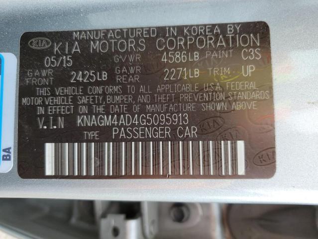 KNAGM4AD4G5095913 KIA OPTIMA HYBRID