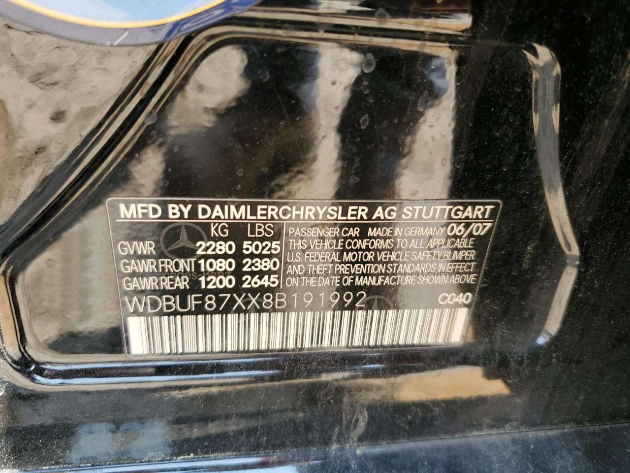 WDBUF87XX8B191992 2008 Mercedes-Benz E 350 4Matic WDBUF87XX8B191992 2008 Mercedes-Benz E 350 4Matic