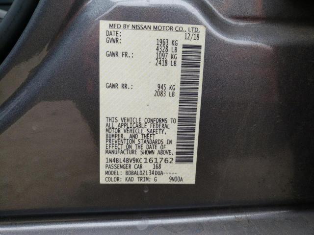 1N4BL4BV9KC161762 Nissan ALTIMA S