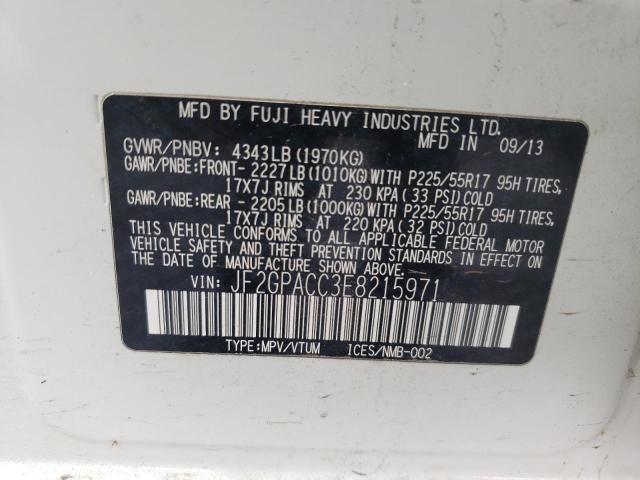JF2GPACC3E8215971 Subaru Xv Crosstrek 2.0 Premium