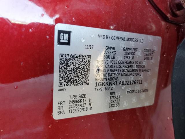 1GKKNKLA6JZ176711 GMC ACADIA SLE