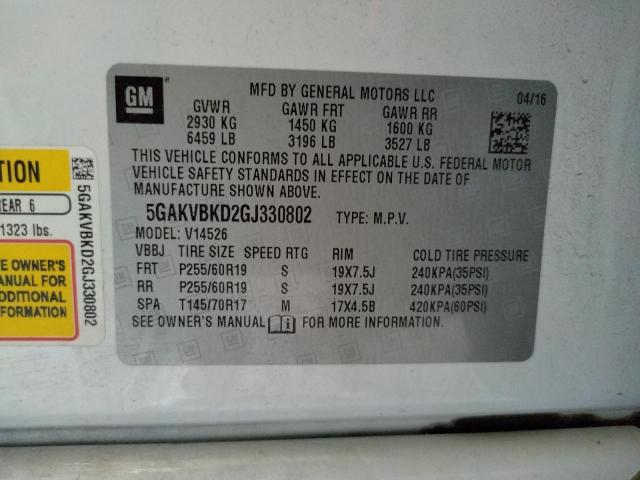 5GAKVBKD2GJ330802 Buick Enclave