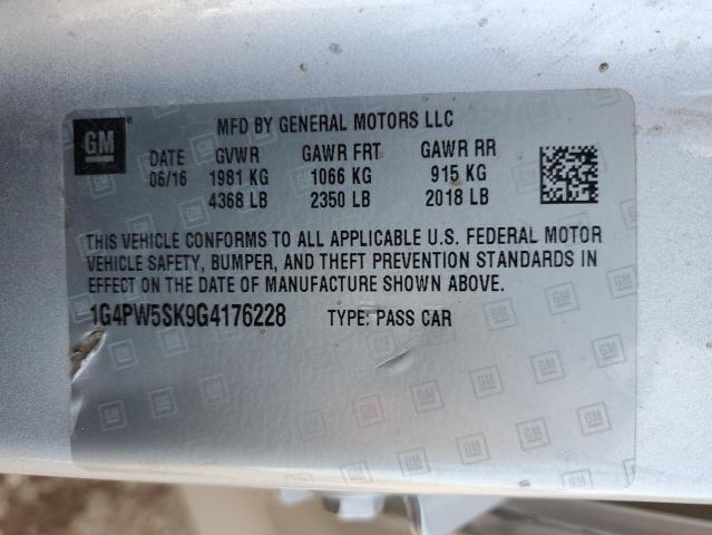 1G4PW5SK9G4176228 Buick Verano Sport Touring