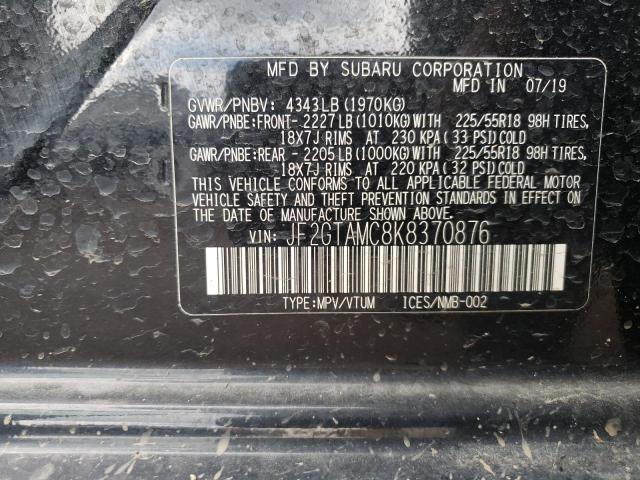 JF2GTAMC8K8370876 Subaru Crosstrek Limited