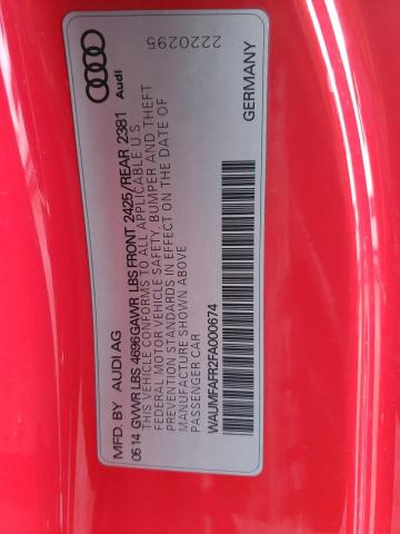 2015 AUDI A5 PREMIUM - WAUMFAFR2FA000674