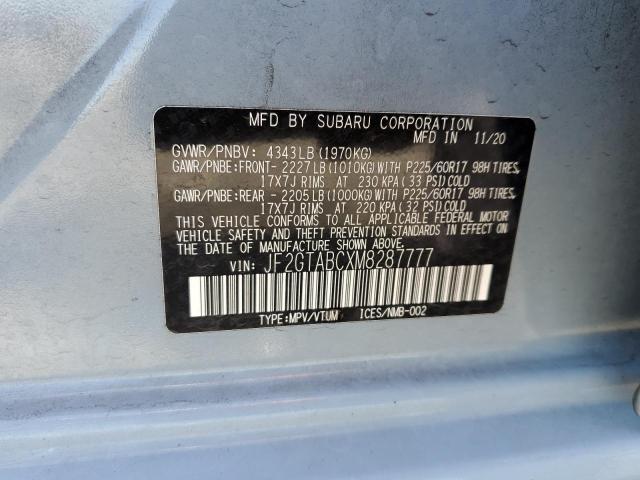 JF2GTABCXM8287777 Subaru Crosstrek