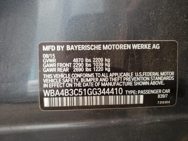 2016 BMW 435 XI GRA - WBA4B3C51GG344410