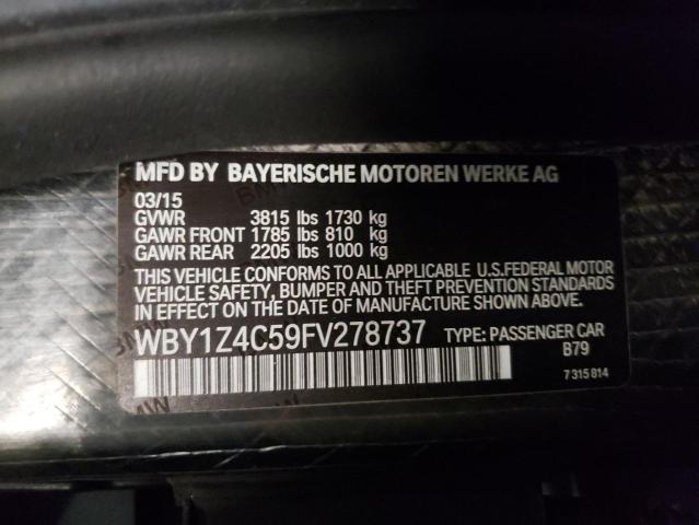 2015 BMW I3 REX - WBY1Z4C59FV278737