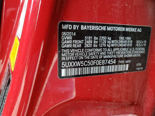 2015 BMW X4 XDRIVE3 - 5UXXW5C50F0E87454