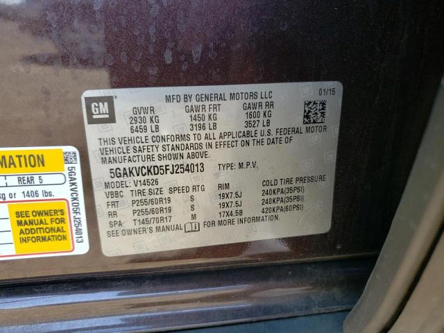 5GAKVCKD5FJ254013 Buick Enclave