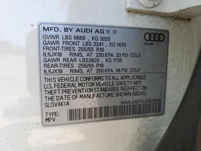 VIN WA1LAAF72JD022638 2018 Audi Q7, Premium Plus no.13