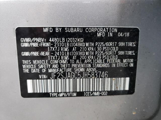 JF2SJAGC5JH583746 Subaru Forester 2.5i Premium