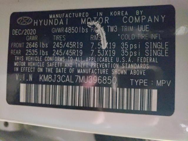2021 HYUNDAI TUCSON LIM - KM8J3CAL7MU396850