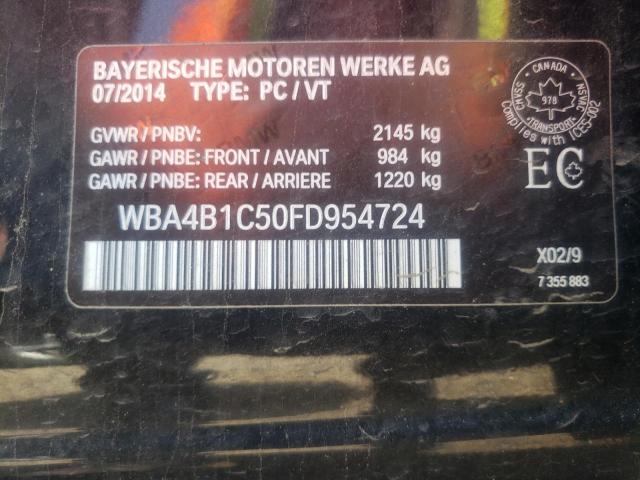 2015 BMW 435 I GRAN WBA4B1C50FD954724